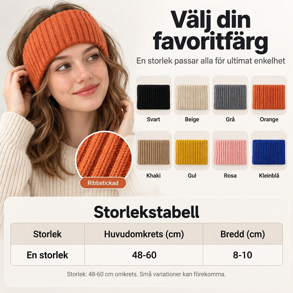 ✨ Brett, ribbat stickat pannband – mjukt, varmt och sportigt för kalla dagar ❄️