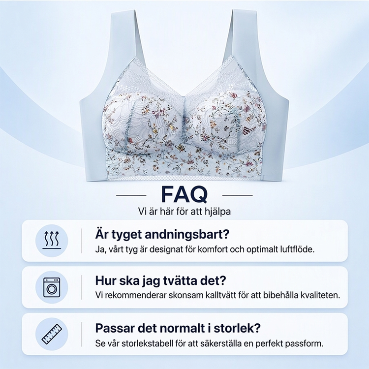 Sömlös blommig spets-bh med stöd för kvinnor