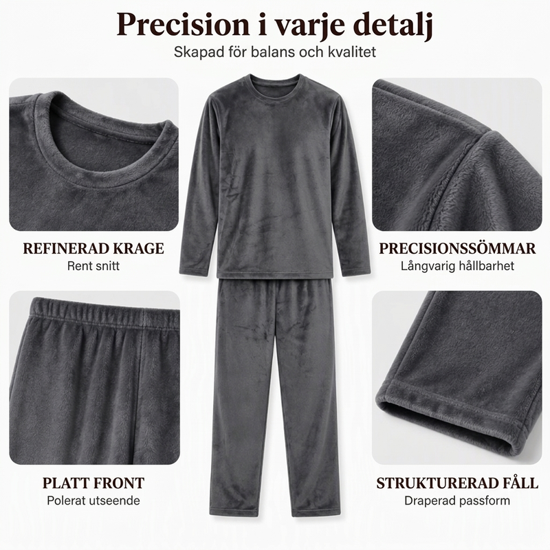🛌 Mysigt termiskt velourpyjamasset för herr – mjukt, varmt och bekvämt, perfekt för kalla nätter, nu till halva priset! ✨