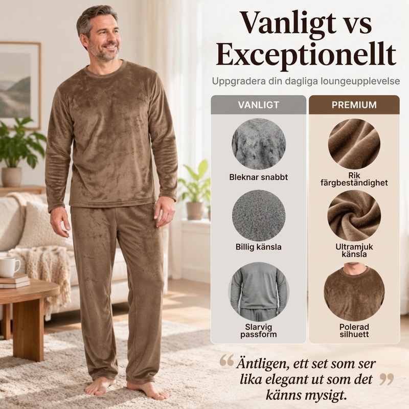 🛌 Mysigt termiskt velourpyjamasset för herr – mjukt, varmt och bekvämt, perfekt för kalla nätter, nu till halva priset! ✨