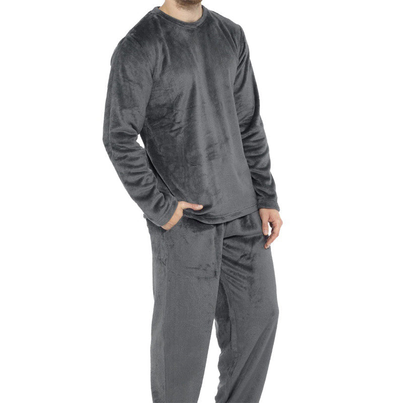 🛌 Mysigt termiskt velourpyjamasset för herr – mjukt, varmt och bekvämt, perfekt för kalla nätter, nu till halva priset! ✨