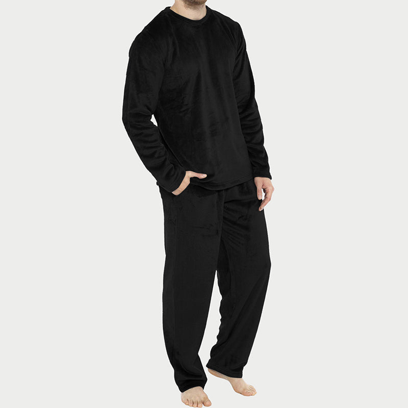 🛌 Mysigt termiskt velourpyjamasset för herr – mjukt, varmt och bekvämt, perfekt för kalla nätter, nu till halva priset! ✨