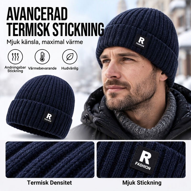 🧢 Löst stickad varm mössa för män – mjuk, bekväm och perfekt för kalla höst- och vinterdagar! ✨