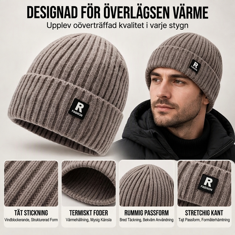 🧢 Löst stickad varm mössa för män – mjuk, bekväm och perfekt för kalla höst- och vinterdagar! ✨