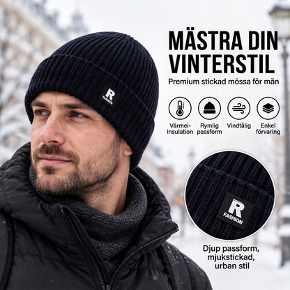 🧢 Löst stickad varm mössa för män – mjuk, bekväm och perfekt för kalla höst- och vinterdagar! ✨