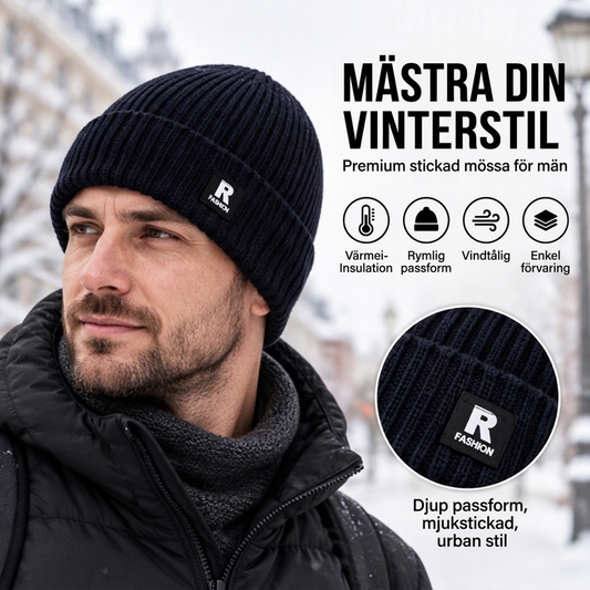 🧢 Löst stickad varm mössa för män – mjuk, bekväm och perfekt för kalla höst- och vinterdagar! ✨