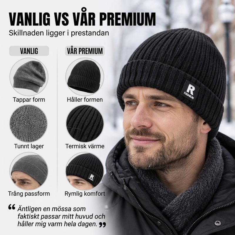 🧢 Löst stickad varm mössa för män – mjuk, bekväm och perfekt för kalla höst- och vinterdagar! ✨