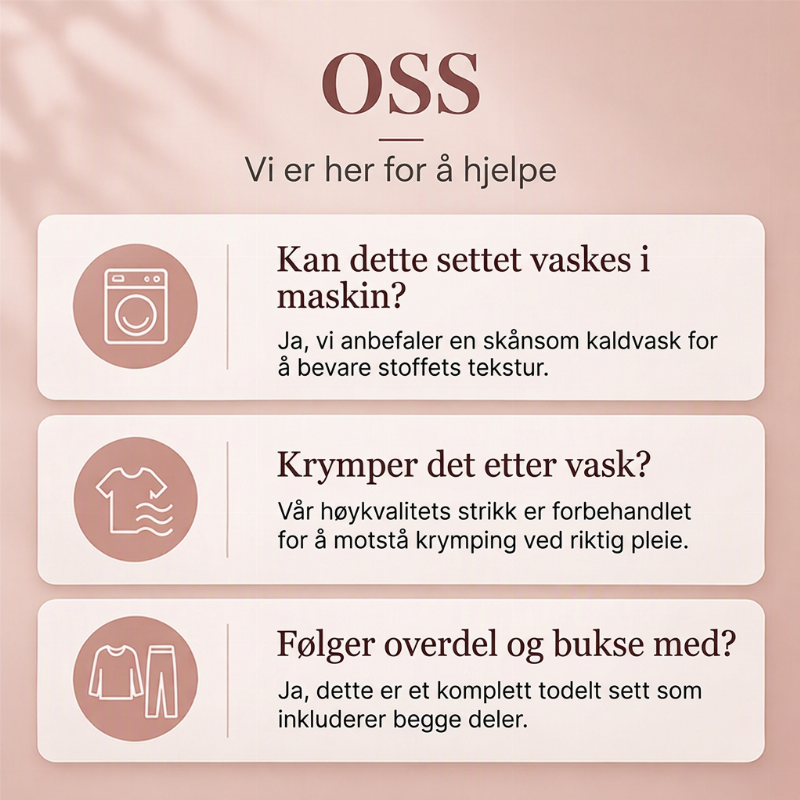 Mysigt och varmt pyjamas-set i korallfärgad sammet för kvinnor🔥❄️