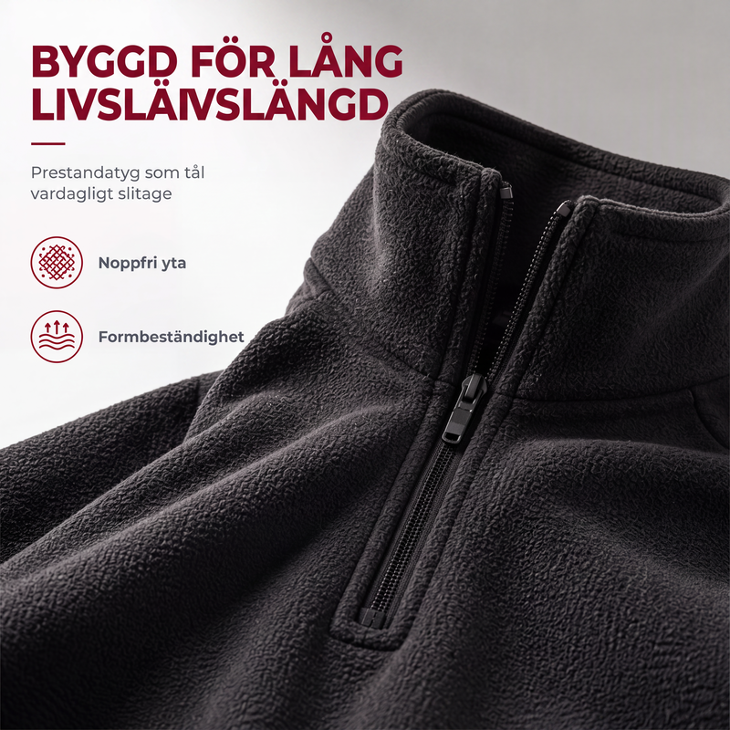 🎉 Nyhet! 👕 Varm pikétröja för män i polarfleece med stående krage – mjuk, värmande och perfekt för kalla höst- och vinterdagar. ✨