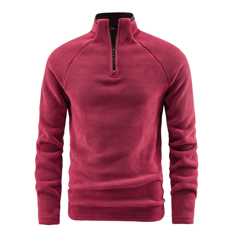 🎉 Nyhet! 👕 Varm pikétröja för män i polarfleece med stående krage – mjuk, värmande och perfekt för kalla höst- och vinterdagar. ✨