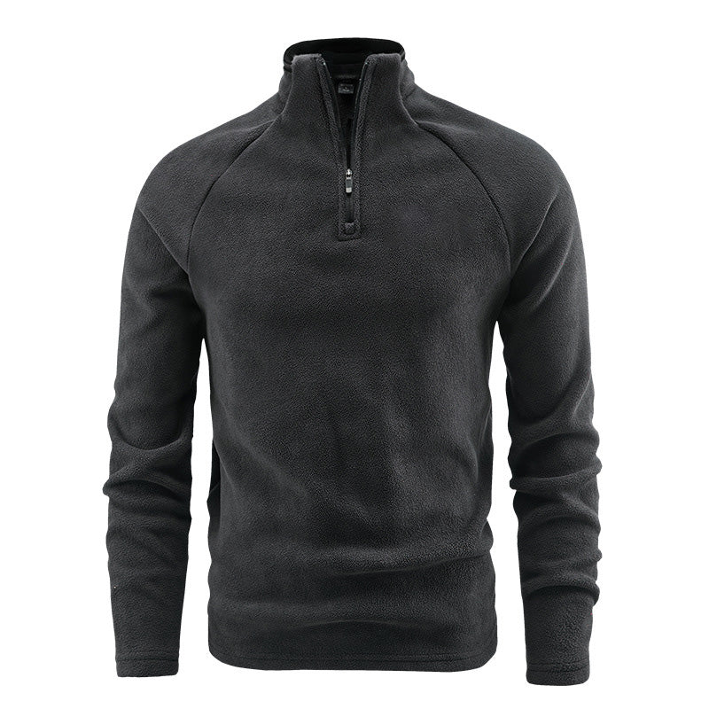 🎉 Nyhet! 👕 Varm pikétröja för män i polarfleece med stående krage – mjuk, värmande och perfekt för kalla höst- och vinterdagar. ✨