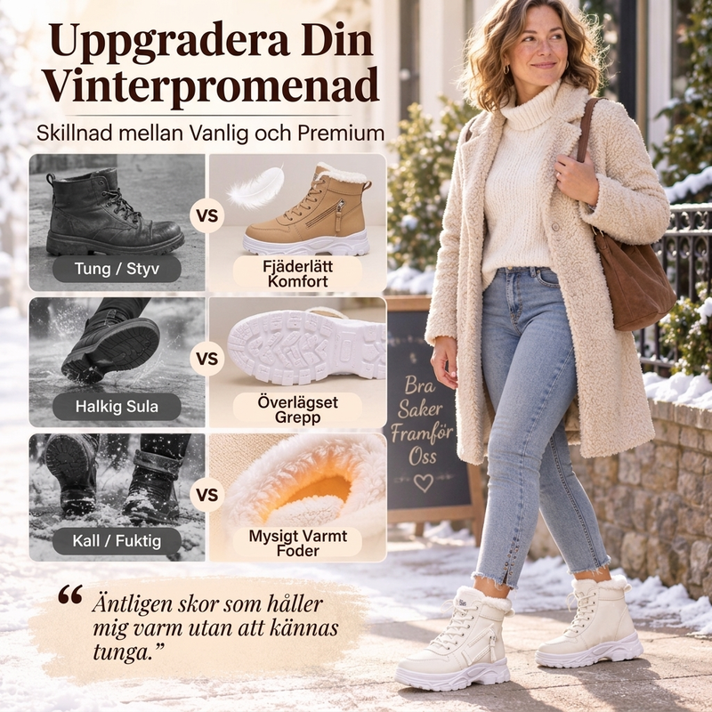 Vinterkängor Dam med Plyschfoder – Lätta, Varma och Vattenavvisande