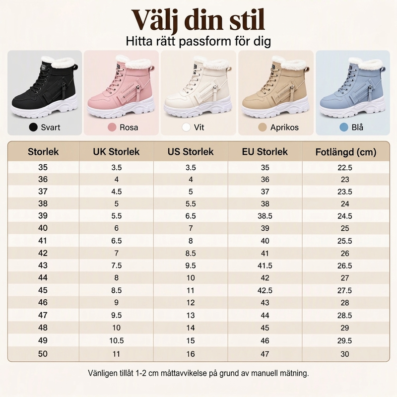 Vinterkängor Dam med Plyschfoder – Lätta, Varma och Vattenavvisande