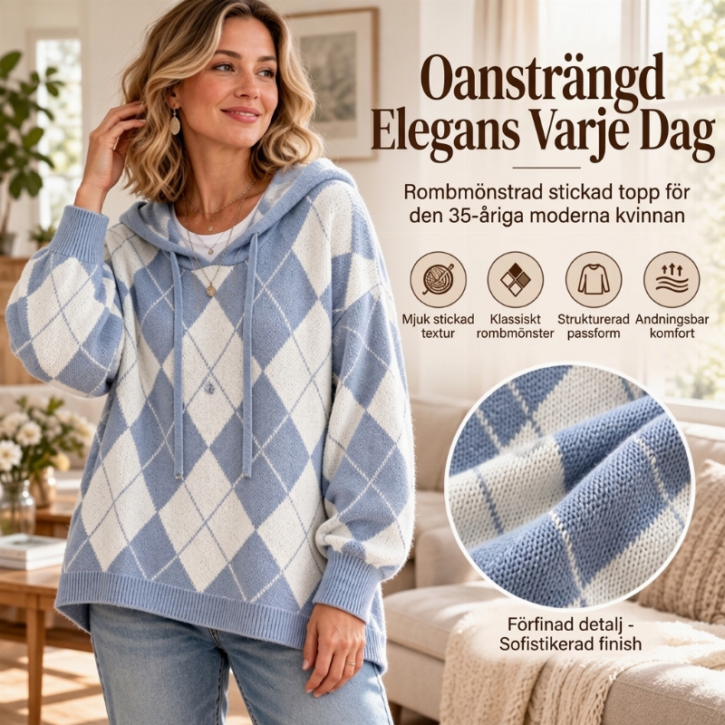 👚 Vardaglig rutig huvtröja för kvinnor – mjuk, varm, bekväm och mångsidig, perfekt för höst och vardag, nu till halva priset! ✨