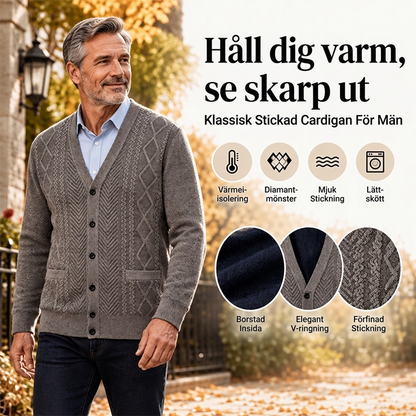 🧥 Klassisk termisk cardigantröja för män – mjuk, varm, bekväm, perfekt för höst och vinter, nu till halva priset! ✨