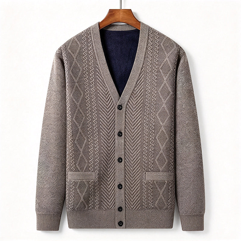 🧥 Klassisk termisk cardigantröja för män – mjuk, varm, bekväm, perfekt för höst och vinter, nu till halva priset! ✨