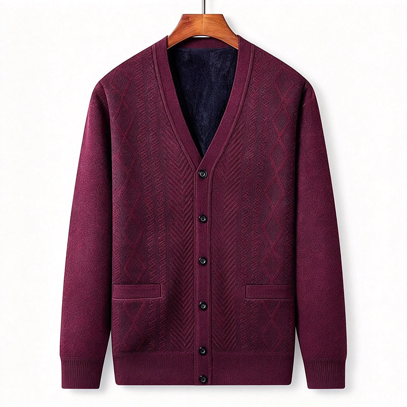 🧥 Klassisk termisk cardigantröja för män – mjuk, varm, bekväm, perfekt för höst och vinter, nu till halva priset! ✨