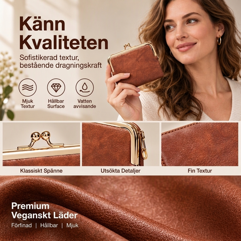 👛 Vintageplånbok med kisslås och flera kortfack – rymlig, elegant och praktisk, perfekt för vardag och fest! ✨