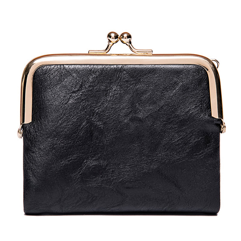 👛 Vintageplånbok med kisslås och flera kortfack – rymlig, elegant och praktisk, perfekt för vardag och fest! ✨