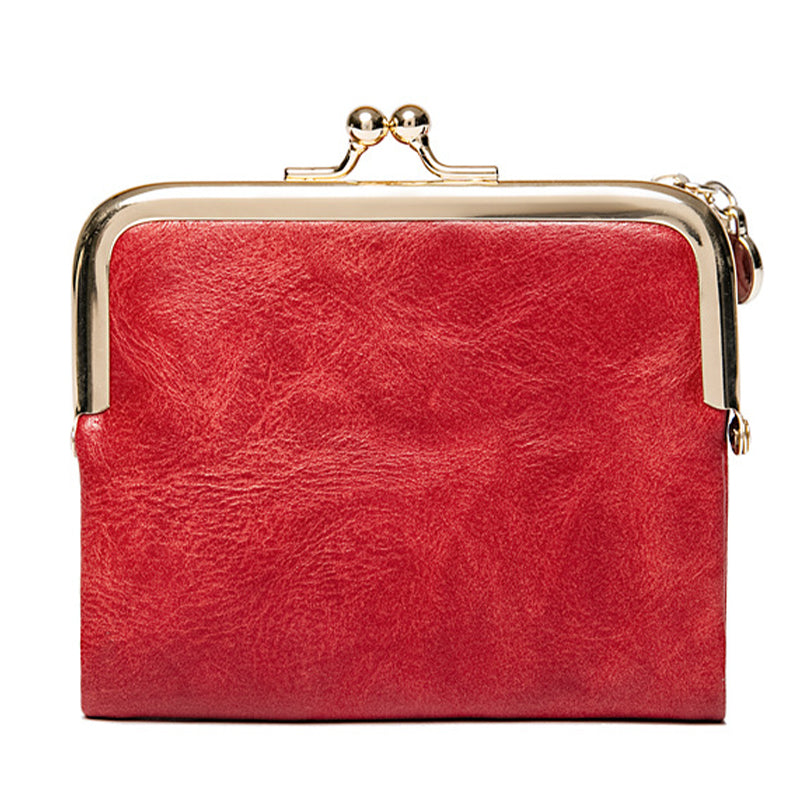 👛 Vintageplånbok med kisslås och flera kortfack – rymlig, elegant och praktisk, perfekt för vardag och fest! ✨