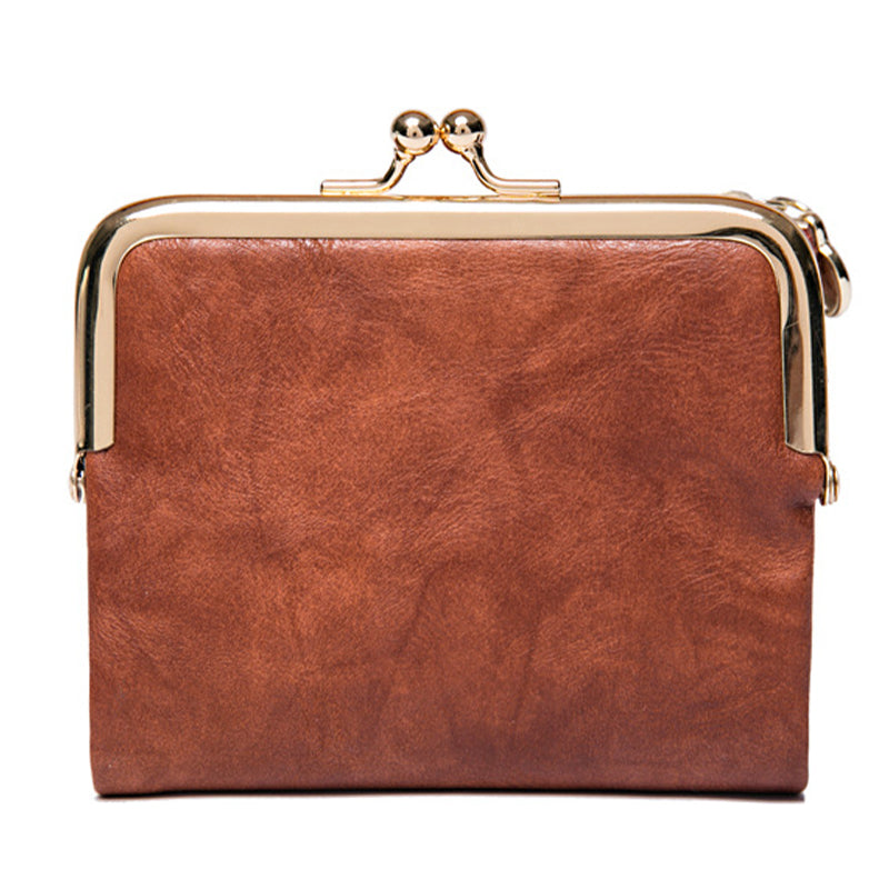 👛 Vintageplånbok med kisslås och flera kortfack – rymlig, elegant och praktisk, perfekt för vardag och fest! ✨