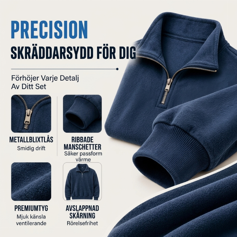 ✨ Avslappnad herrtröja 🧶 med kvartslång dragkedja, mjuk och snygg, perfekt för vardagsbruk och till olika outfits ✨