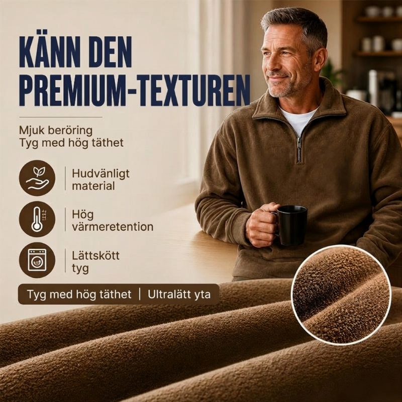 ✨ Avslappnad herrtröja 🧶 med kvartslång dragkedja, mjuk och snygg, perfekt för vardagsbruk och till olika outfits ✨