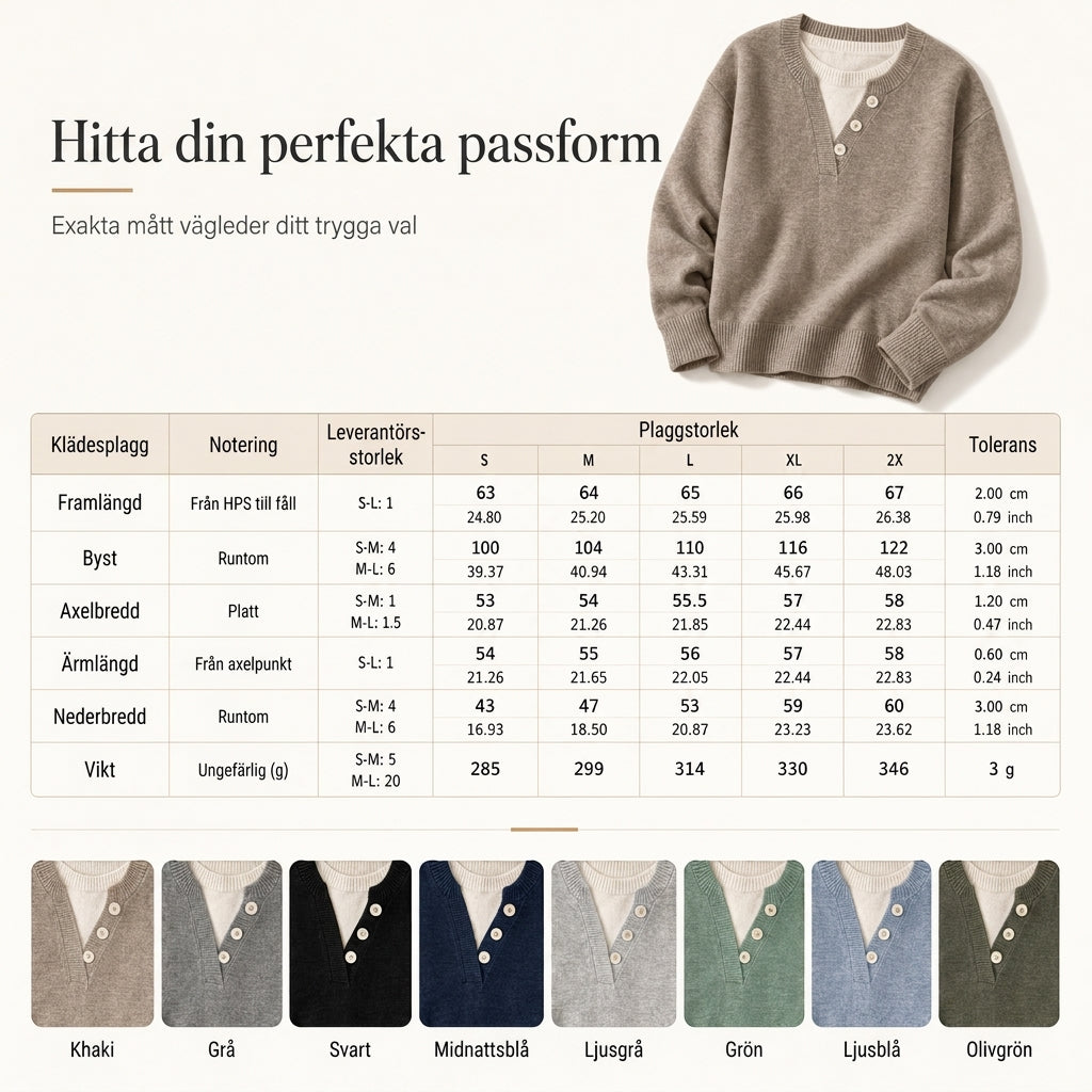 👚 Mjuk Stickad Tröja för Dam med V-ringning, Knappslå och Lager-på-lager-look