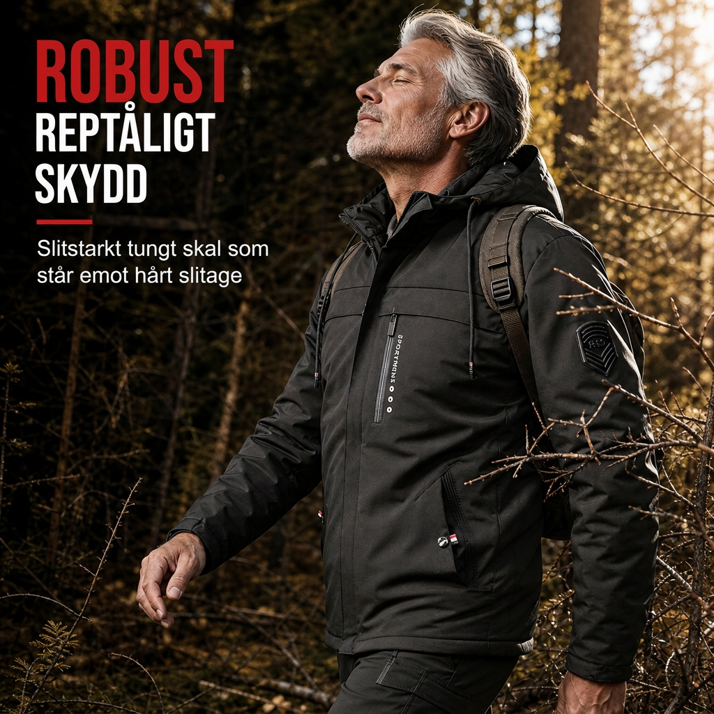 🖤Black Friday – Förhandstillgång: 50 % Rabatt🖤✈️Fri frakt🧥 Herr amerika-retro plymfodrad kappa med lös passform – varm, bekväm och perfekt för höst och vinter! ✨