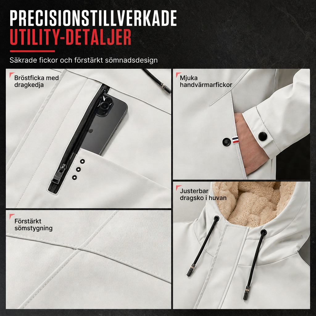 🖤Black Friday – Förhandstillgång: 50 % Rabatt🖤✈️Fri frakt🧥 Herr amerika-retro plymfodrad kappa med lös passform – varm, bekväm och perfekt för höst och vinter! ✨