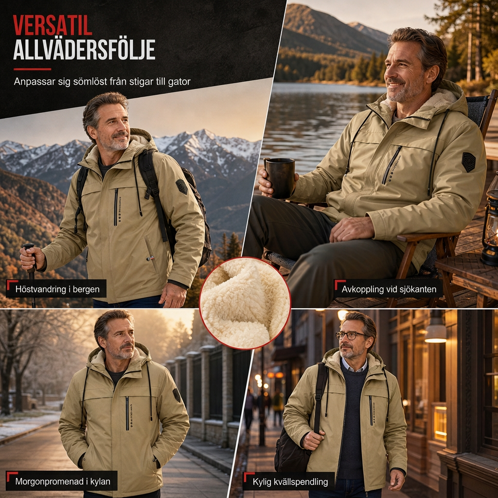 🖤Black Friday – Förhandstillgång: 50 % Rabatt🖤✈️Fri frakt🧥 Herr amerika-retro plymfodrad kappa med lös passform – varm, bekväm och perfekt för höst och vinter! ✨