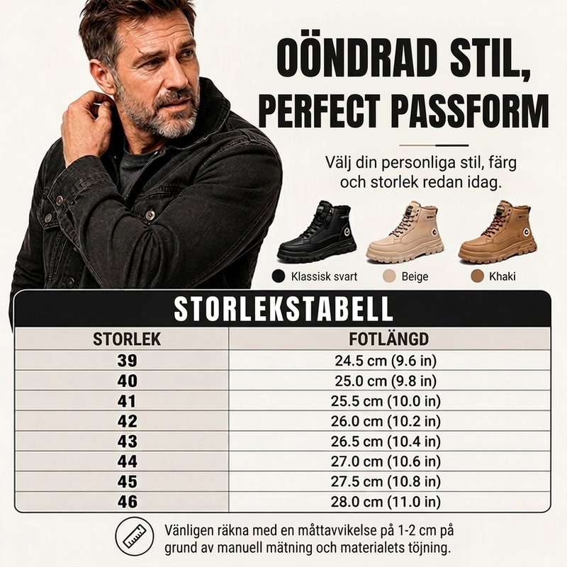 ✨ Vinterskor för män med halkskyddad sula och varmt foder