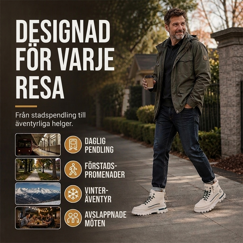 ✨ Vinterskor för män med halkskyddad sula och varmt foder