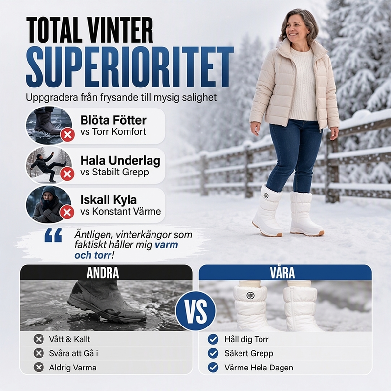 👢 Vinterkängor för kvinnor – halvlånga, halkfria snökängor, varma och bekväma för kalla vinterdagar, nu till halva priset! ✨