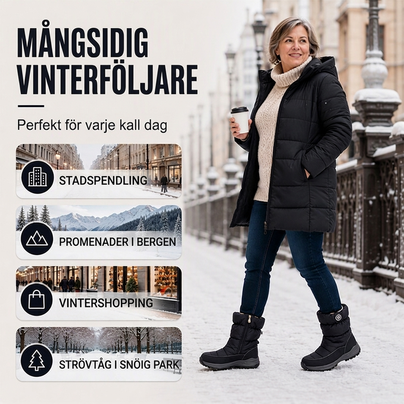 👢 Vinterkängor för kvinnor – halvlånga, halkfria snökängor, varma och bekväma för kalla vinterdagar, nu till halva priset! ✨