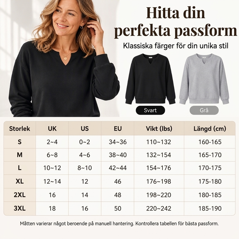 💰 Halva priset! 👚 Casual sweatshirt för kvinnor med delad V-ringning – mjuk, bekväm och mångsidig, perfekt för vardag och höst. ✨