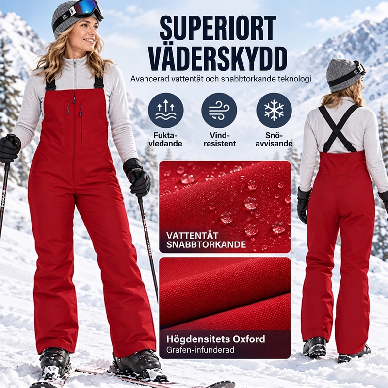 🖤Black Friday – Förhandstillgång: 50 % Rabatt❄️ Vattentäta skibyxor i bib-stil, unisex – varma, bekväma och skyddande, perfekta för skidåkning och vinter, nu till halva priset! ✨