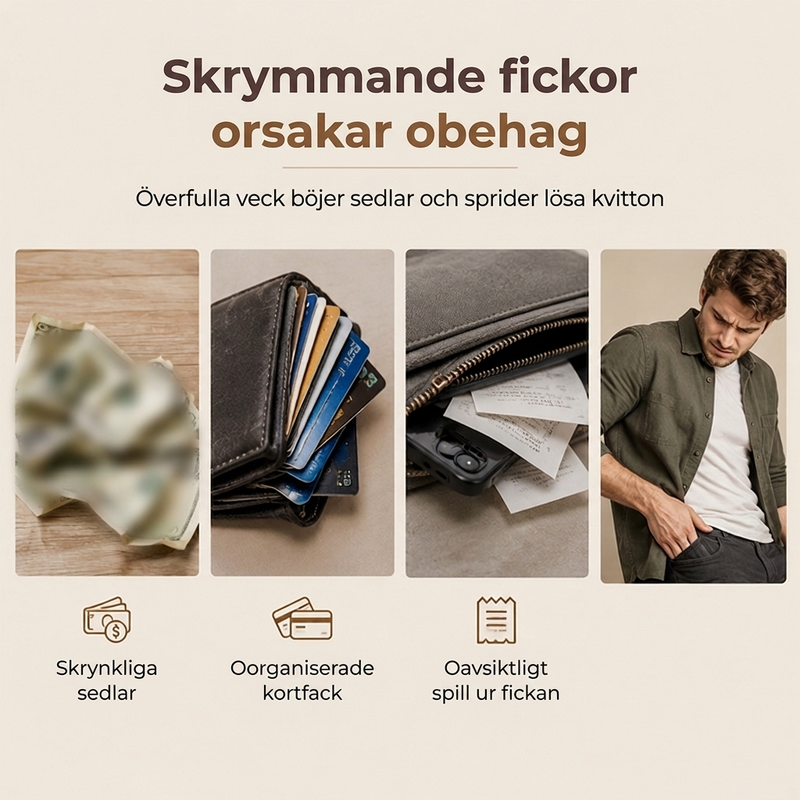✨Begränsat antal, missa inte detta!🎉Herrplånbok med dragkedja, stor kapacitet, multifunktionell, kortfack, fickfodral