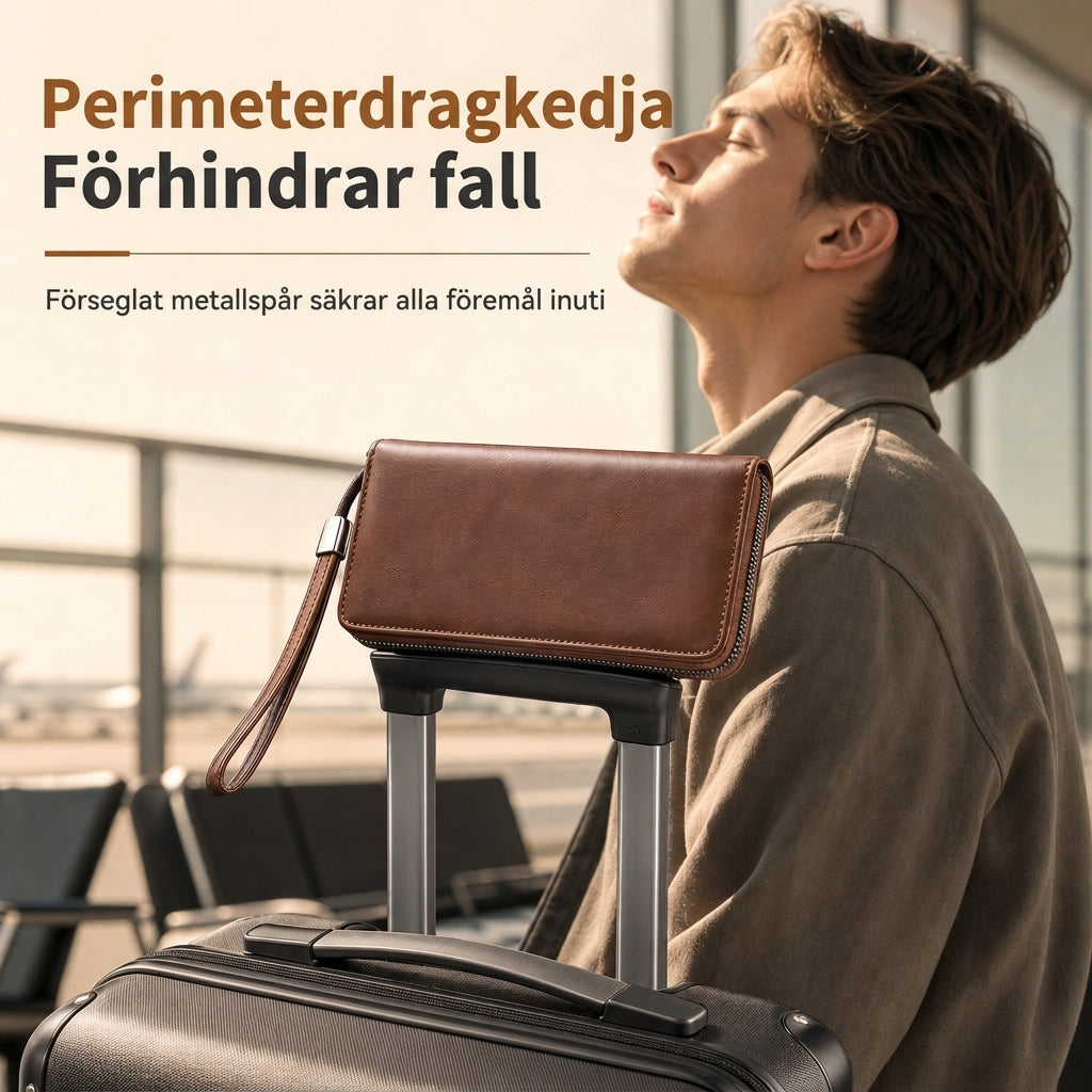 ✨Begränsat antal, missa inte detta!🎉Herrplånbok med dragkedja, stor kapacitet, multifunktionell, kortfack, fickfodral