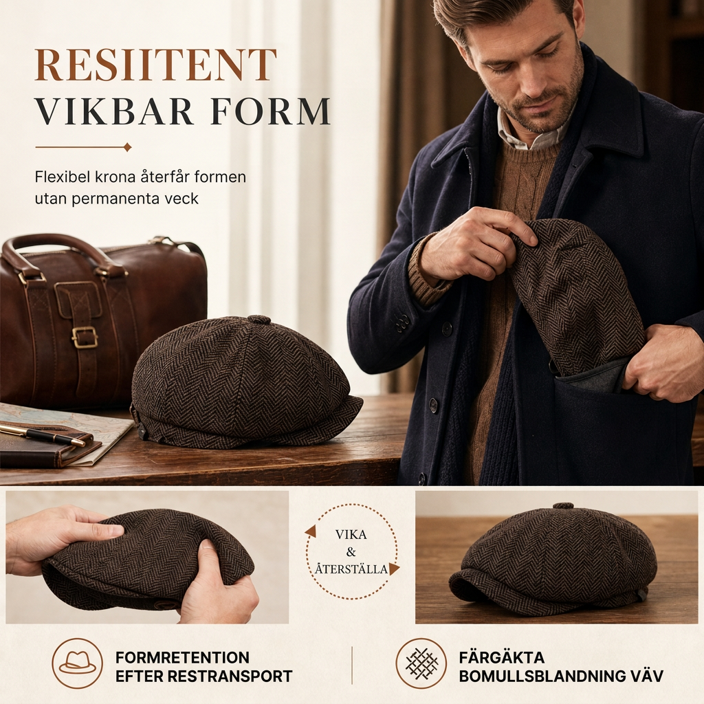 🖤Black Friday – Förhandstillgång: 50 % Rabatt🧢 Vintage brittisk stil tidningspojkekeps för män och kvinnor, klassisk avslappnad flat cap, åttakantig basker