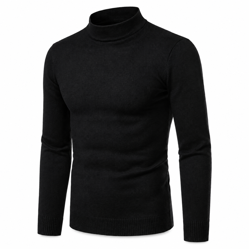 Varm vintertröja för män, slim fit, pullover i stickad design