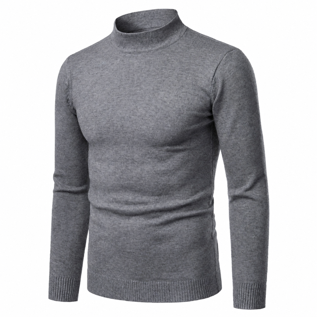 Varm vintertröja för män, slim fit, pullover i stickad design