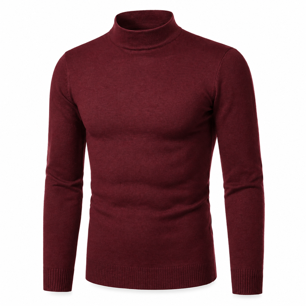 Varm vintertröja för män, slim fit, pullover i stickad design