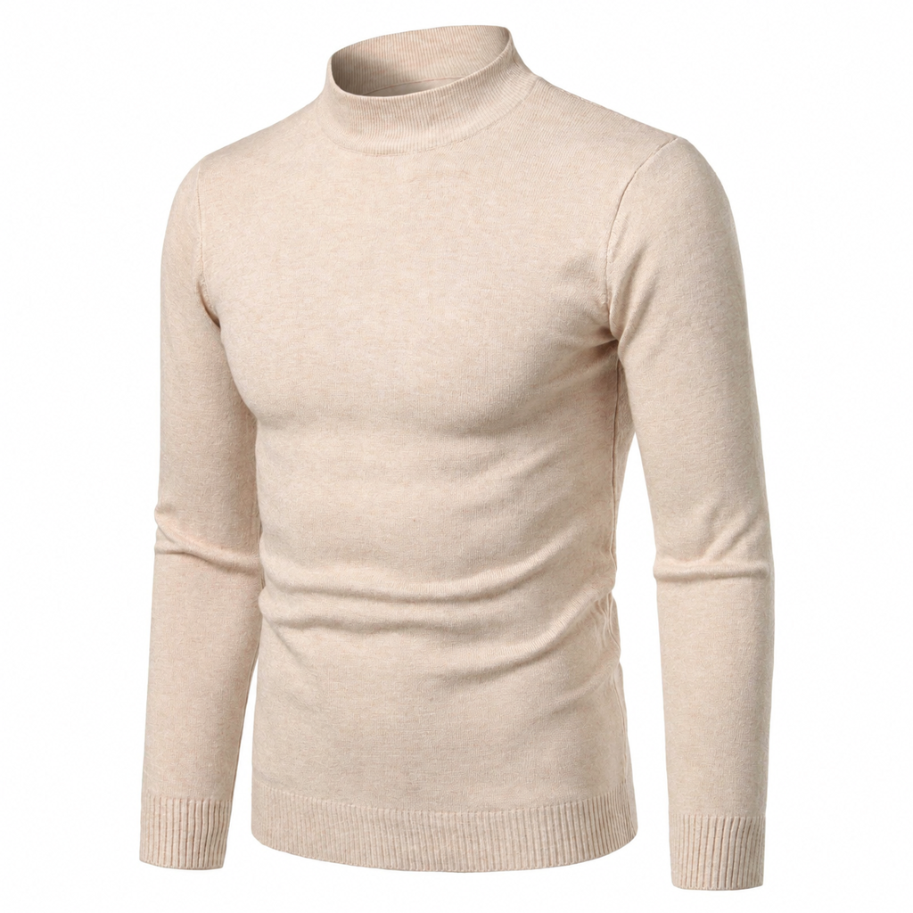 Varm vintertröja för män, slim fit, pullover i stickad design
