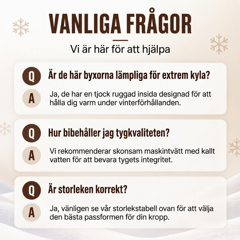 Termiska & Vindtäta Vinterbyxor för Män – Fodrade med Mjuk Insida för Aktiv Rörelse
