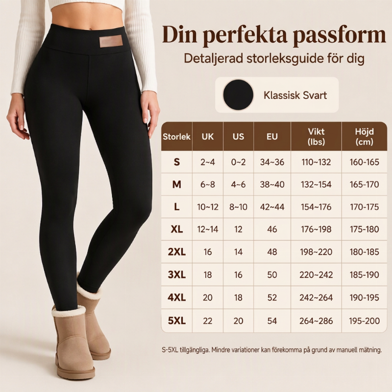 🔥Hög midja & värme, perfekt för höst/vinter – termobyxor för damer med hög midja ✨