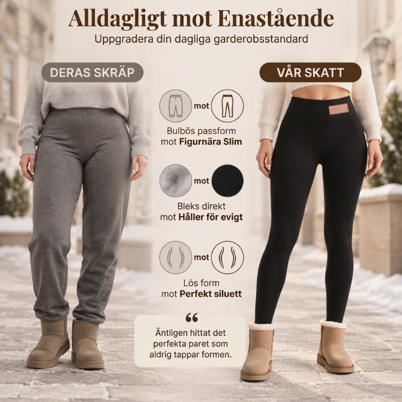 🔥Hög midja & värme, perfekt för höst/vinter – termobyxor för damer med hög midja ✨