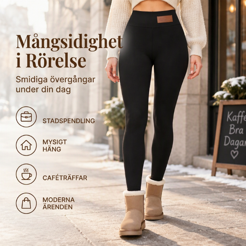 🔥Hög midja & värme, perfekt för höst/vinter – termobyxor för damer med hög midja ✨