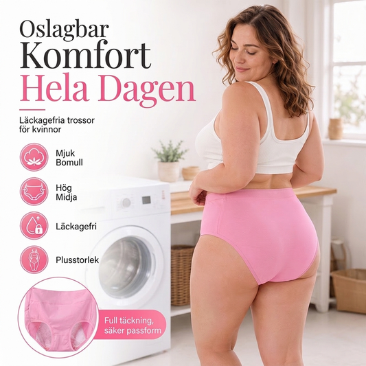 🌸 3-pack Bekväma menstruationstrosor (Plus size) – Andas, formar & skyddar mot läckage