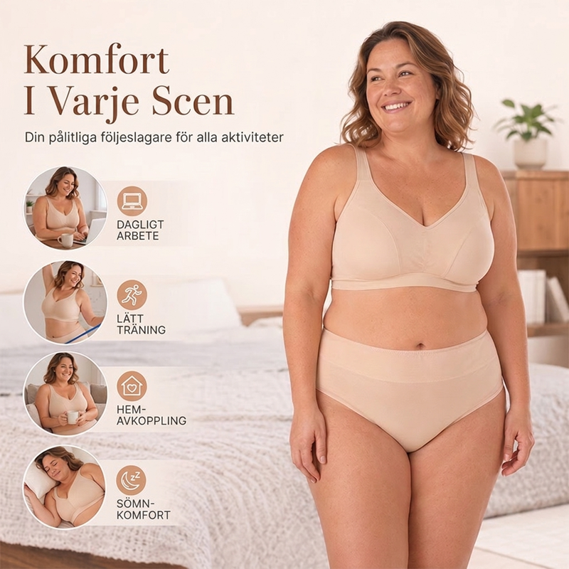 🌸 3-pack Bekväma menstruationstrosor (Plus size) – Andas, formar & skyddar mot läckage